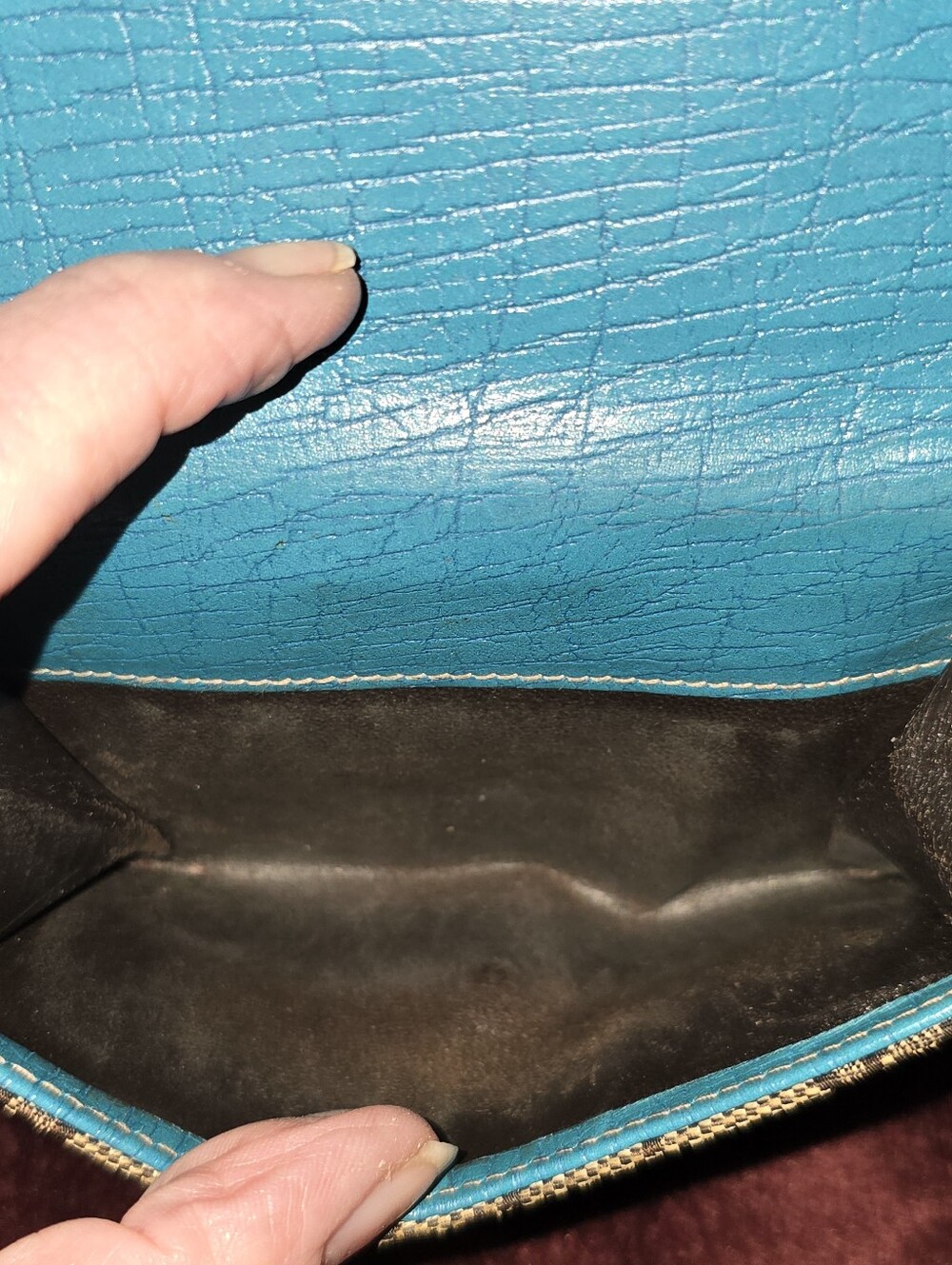 Bundle For Glt9923 Gucci GG Canvas Horsebit compact wallet W Turquoise Leather - Picture 4 of 16